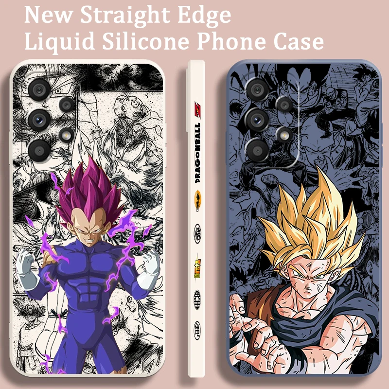 Anime D-Dragon Ball Son Goku Liquid Left Rope For Samsung Note 20 10 A54 A31 A14 A03 A22 A34 A04 A24 A25 Ultra Plus 5G Funda