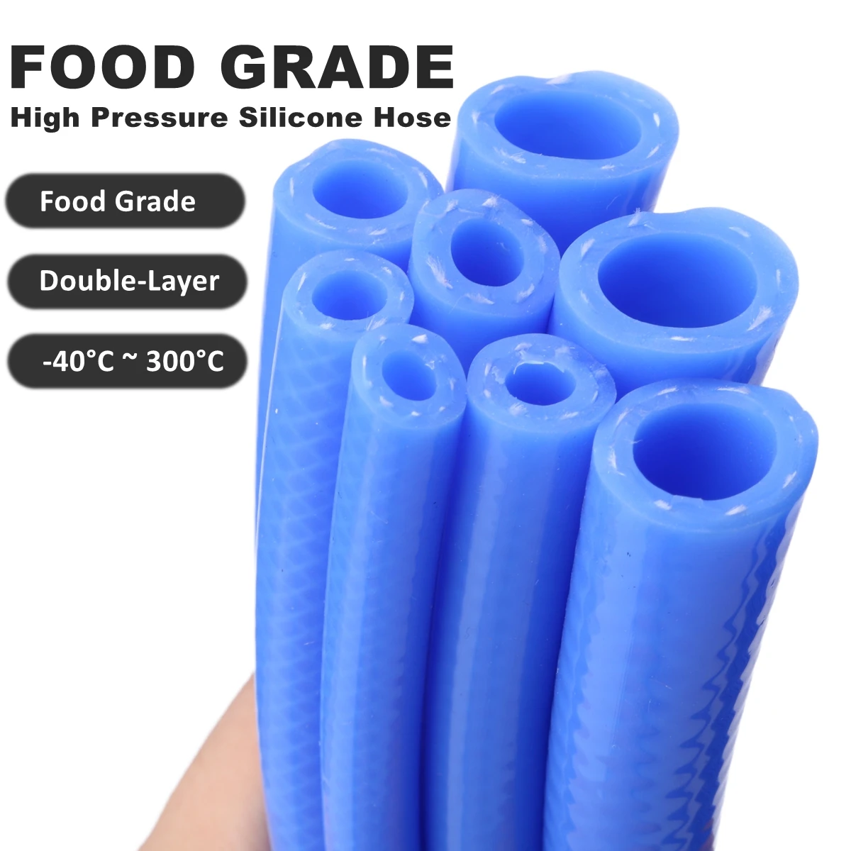 

1~5M Blue High-Pressure Silicone Hose Food grade Silicone Hose Drinking Water Steam Tube Flexible Hose