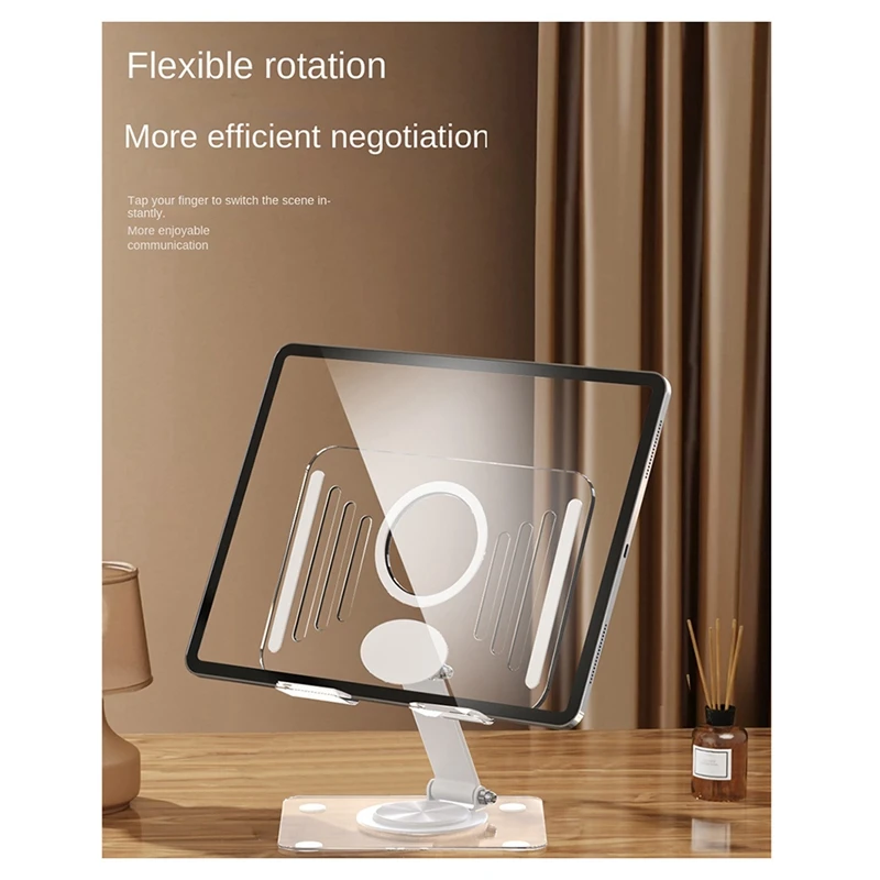 Dudukan Tablet lipat, dudukan Tablet akrilik transparan tahan lama dapat disesuaikan