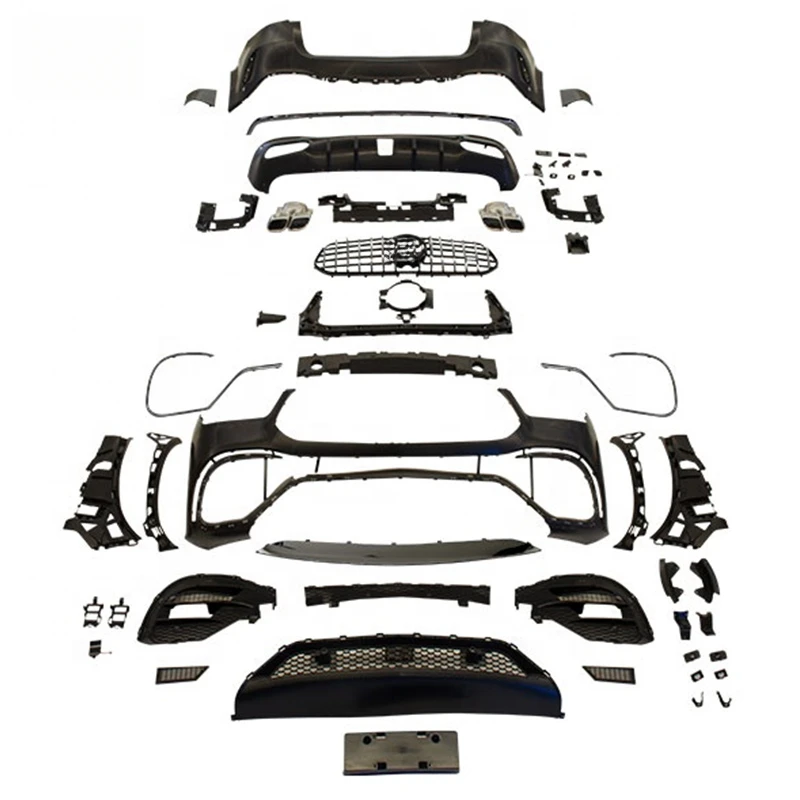 High Quality ABS PP Material Full Body Kit Fit for W166 W167 2021 Includes Front Rear Bumper Auto Accessories