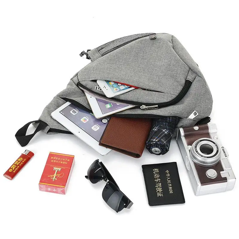 New Men One Shoulder Backpack Women Sling Bag Crossbody USB Boys Cycling Sports Travel Versatile Fashion Bag Student School 2023