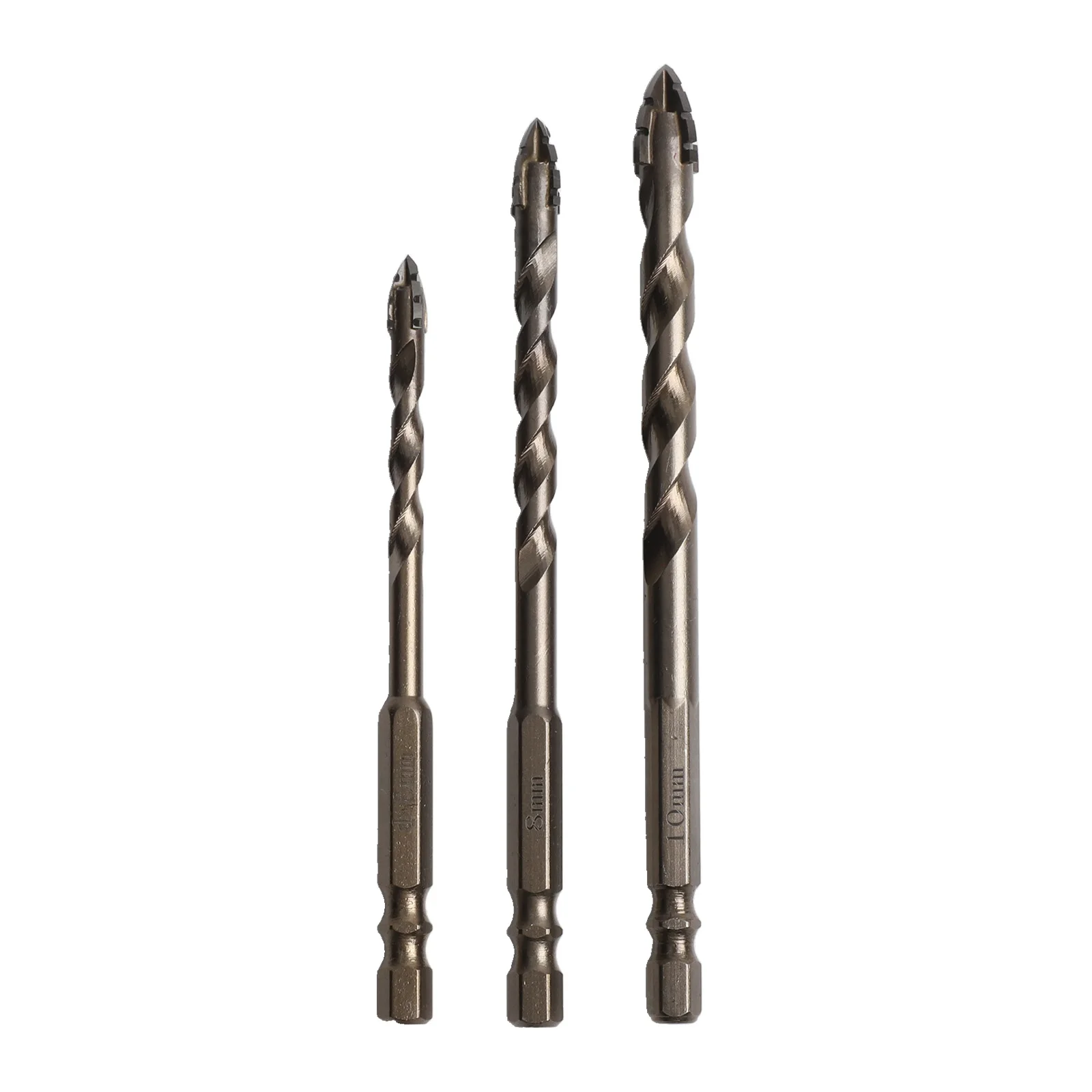 3pcs Eccentric Triangle Drill Bits for Drilling Glass Tiles Enhancing Stability and Reducing Vibration During Use