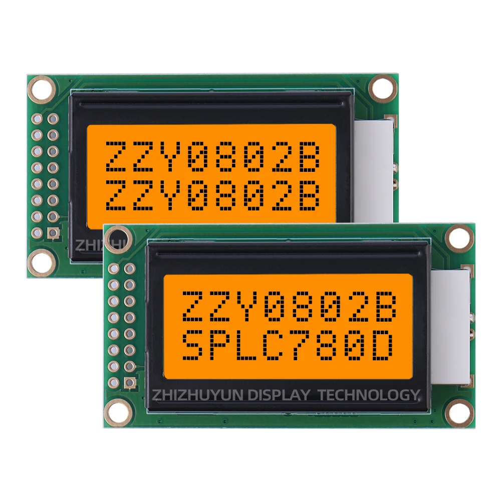 Hersteller Spot Ware 0802b 16-poliger Zeichen bildschirm gelbgrüne Membran LCD-Bildschirm lcm Bildschirm mehrsprachiges Modul