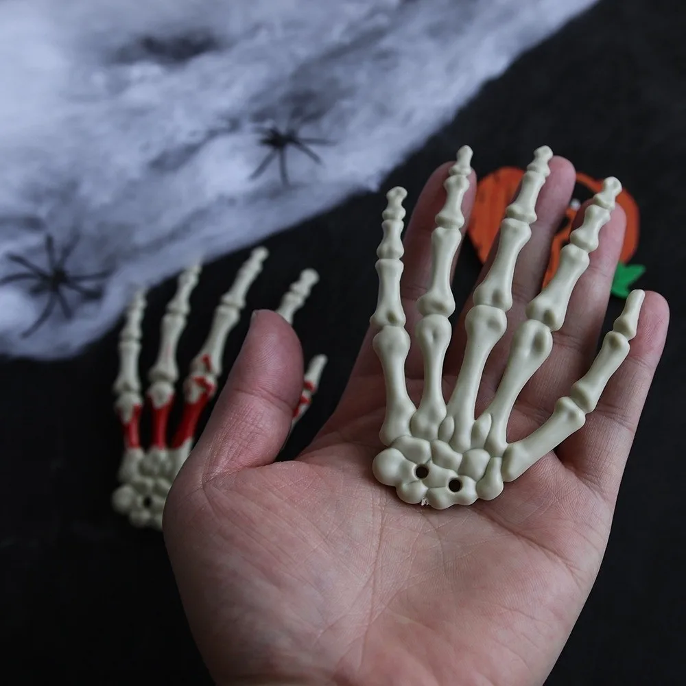 

Decoration Props Realistic Halloween Skeleton Hands Scary Plastic Fake Skeleton Hands Waterproof Spirit Claw Haunted House