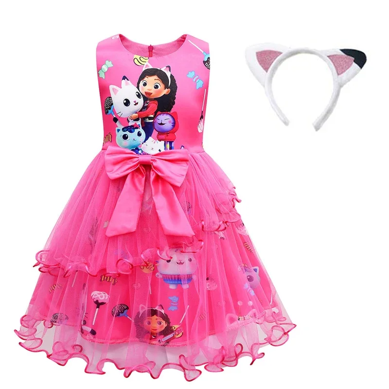 Gadgets cats baby girl dresses kids cabby's doll house clothes cosplay costume children sleepveless casual dress headband