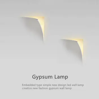 石膏板燈 現代設計嵌入式壁燈,適用於客廳、臥室、餐廳、走廊 E14 LED 壁燈 8 最佳銷售 石膏燈 - №1