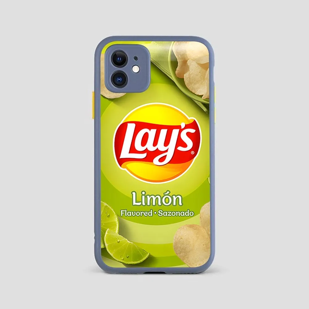 Snack Food Potato L-Lays Phone Case for iPhone 14 11 12 13 Mini Pro Max 8 7 Plus X XR XS MAX Translucent Matte Cover