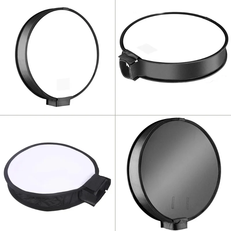 Складной мини-софтбокс, 12 дюймов 30 см/15 дюймов 40 см, Круглый софтбокс для студийной съемки, рассеиватель для вспышки, софтбокс для Nikon, Canon, Yongnuo, Sony Speedlight