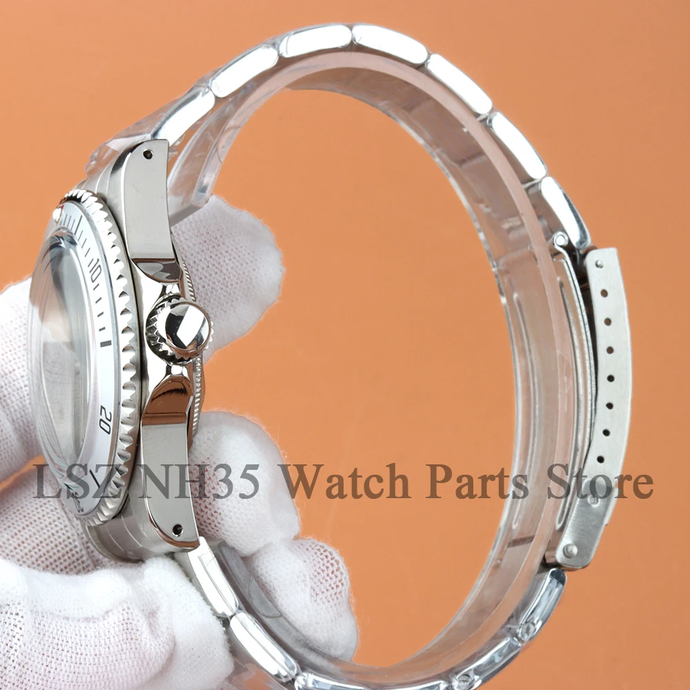 For SUB Dive 39.5mm High Quality Vintage Watch Case For Retro Submariner Seiko NH35 NH36 Movt Uni-directiond Oyster Watchband