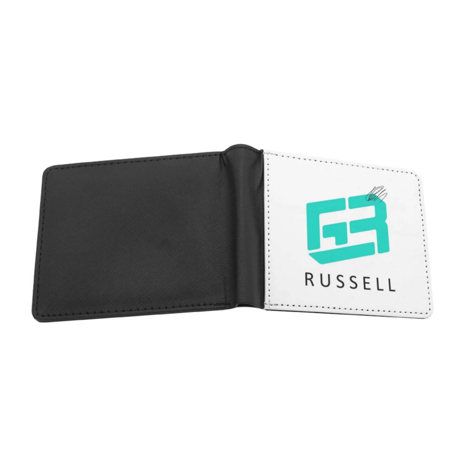 George Russell Signature Personalized Men's Leather Wallet Card Money Bag Pu Leather Wallet George Russell George Russell Lewis