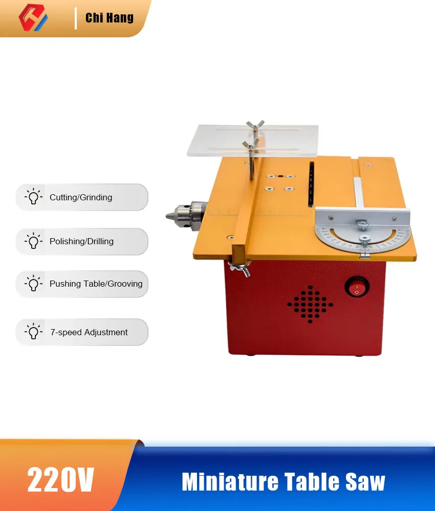 

T50/T60 Mini Table Saw Woodworking Work Sliding Table Saw 24V Household Mini Table Saw Chain Saw DIY Small Cutting Machine