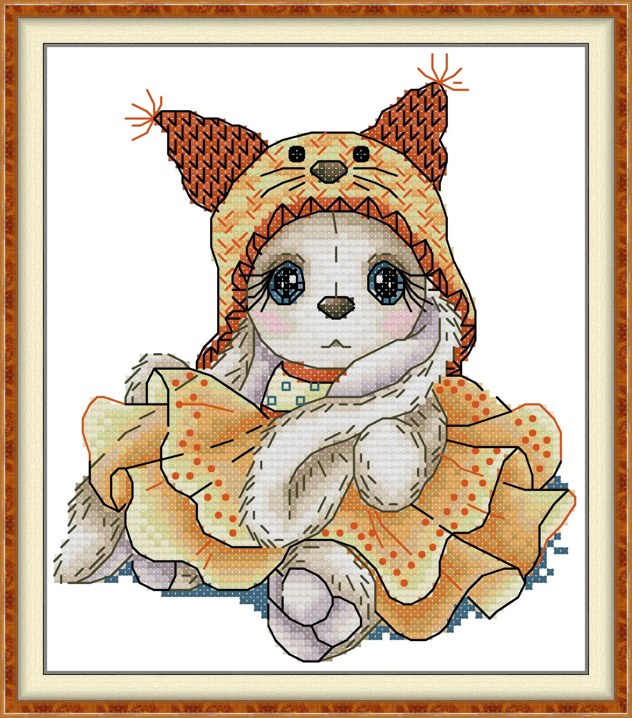 

Полный набор для вышивки крестом Maydear, ткань Aida 11CT/14CT/16CT/9CT, набор для вышивания ниток DMC - осенний кролик