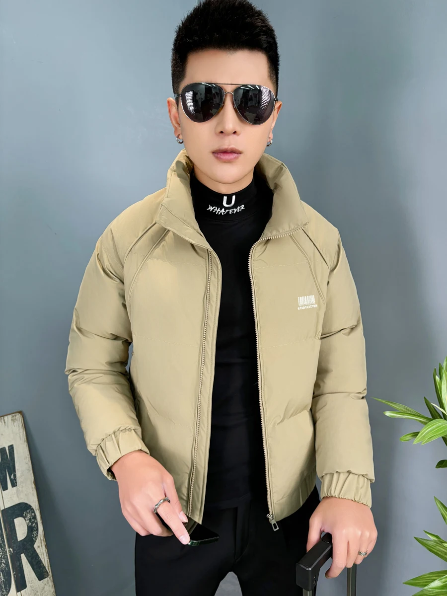 

Faionable Thiened Winter ort Cotton Jaet Sli Stand Collar Slim Fit Youth Outerwear Versatile Warm Men's Clothing