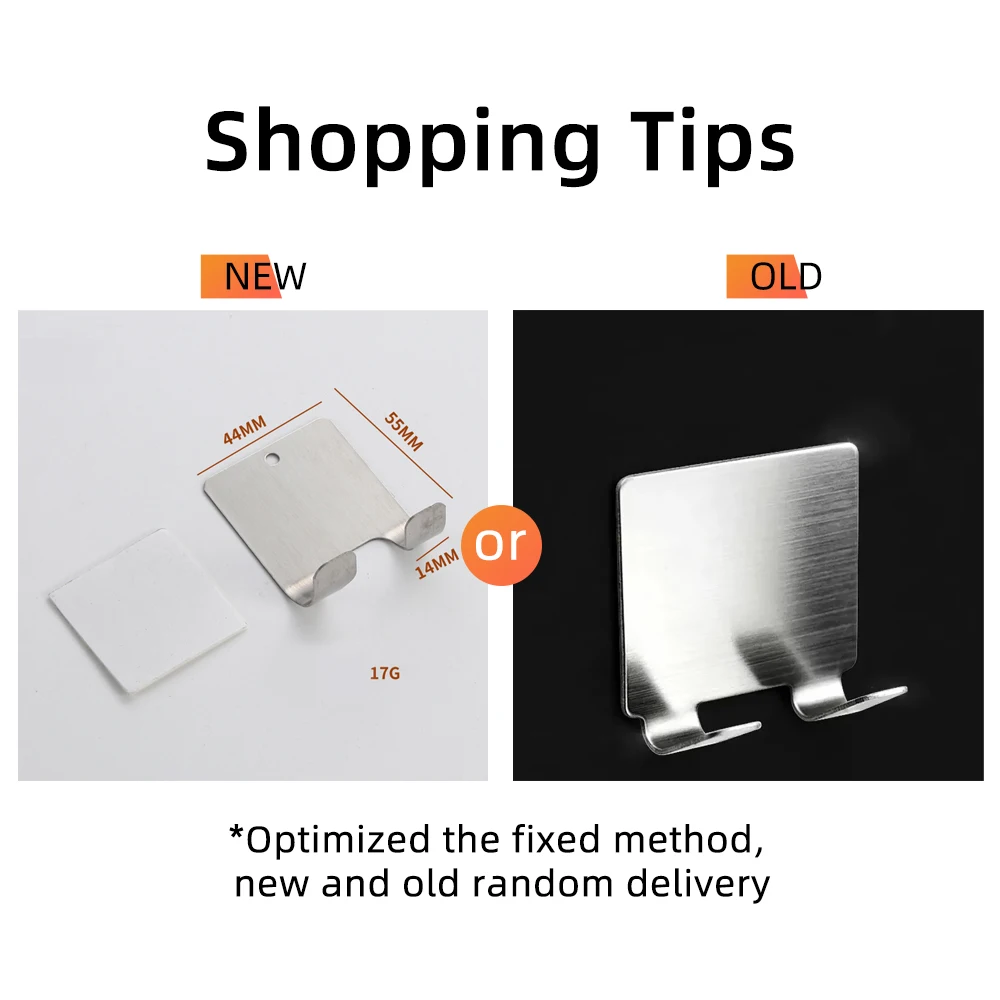 Support de rasoir en acier inoxydable, support de rasage, support de rangement pour rasoir de salle de bain, organisateur de crochets, 2 pièces