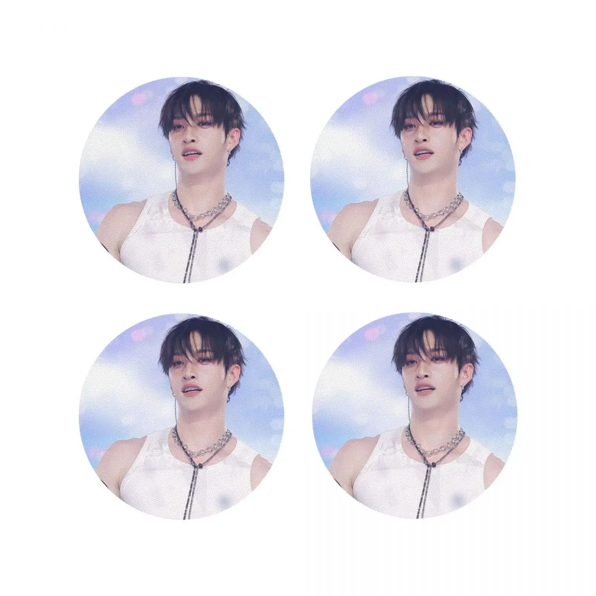 

Bang Chan Coasters Kitchen Placemats Non-slip Insulation Cup Coffee Mats For Decor Home Tableware Pads Set of 4