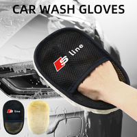 Car Styling Thicken Wool Soft Car Washing Gloves Cleaning Brush For Audi A3 A5 A6 S3 S4 S5 S6 S7 S8 RS3 RS4