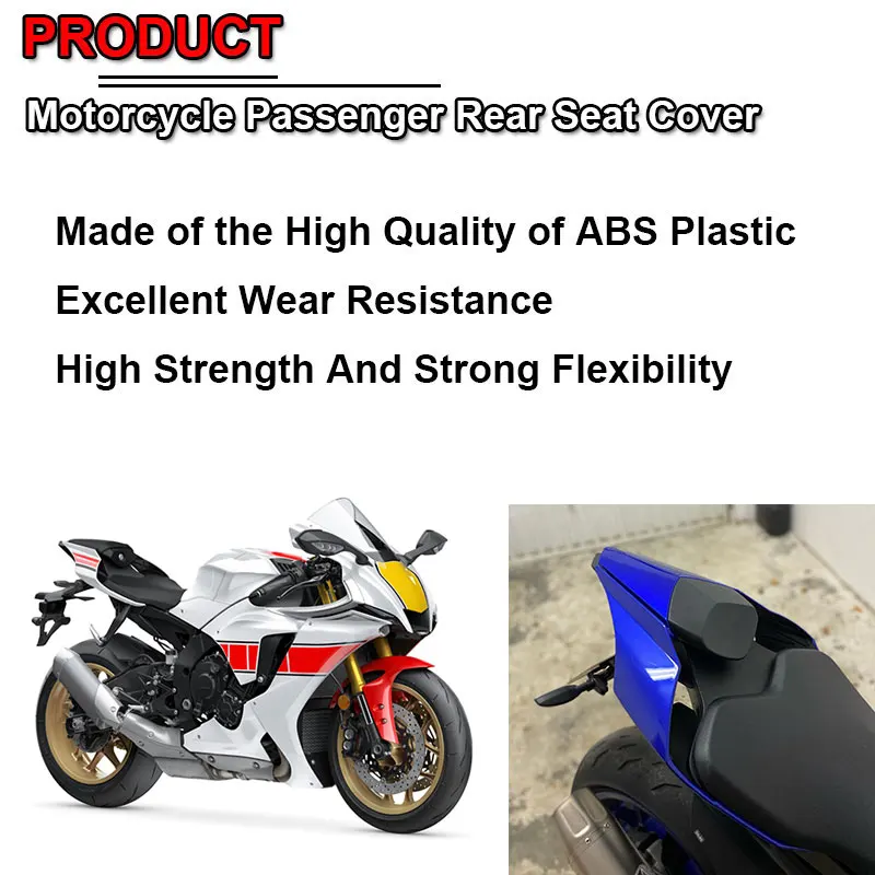 2020 YZFR6 YZF R6  Motorcycle Rear Passenger Pillion Seat Cover Fit For YAMAHA YZF-R6 2017-2020 Rear Hard Seat Cowl Hump Fairing