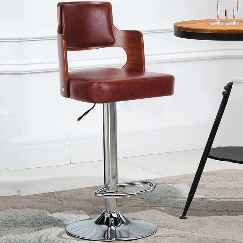 

Nordic Manicure Bar Stools Modern Counter Highchairs Reception Bar Chairs Balcony Swivel Salon Banqueta Salon Furniture