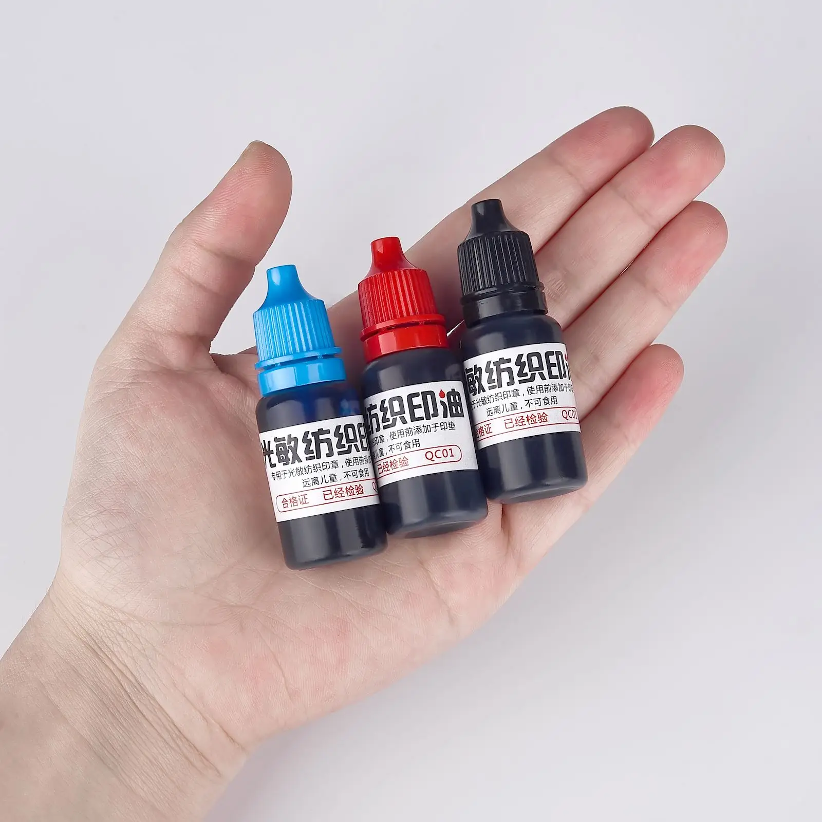 5ml Ink Textile Clothes Waterproof Ink 3 Color Special Ink For Students Children Name Stamp Printing On Clothing Wash Not Fade