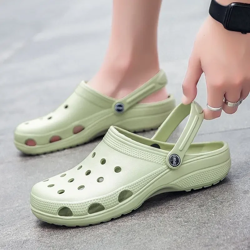 

Мягкие полушлепанцы на платформе, мужские тапочки с отверстиями, мужские туфли-лодочки Eva Designer Luxury Y2k, стиль 2025, высокое качество, модный тренд