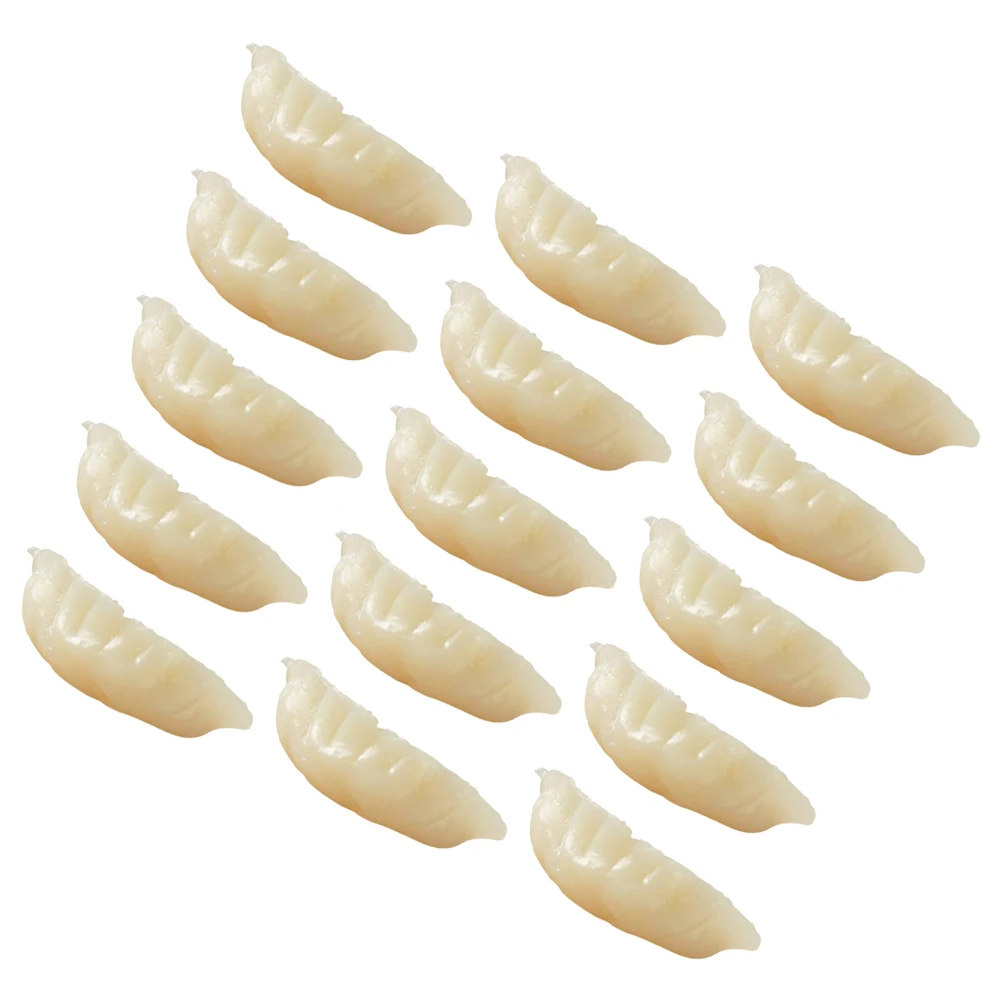 15pcs Simulation Dumplings Mini Fake Decorative Kitchen Prop Artificial Food Toy Preschool Montessori Education