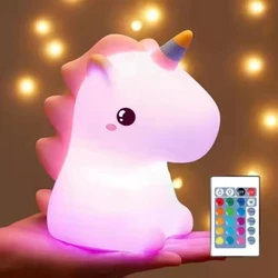 New Unicorn Night Light with Remote Control , Lightness  for Bedroom  Cute Lamp