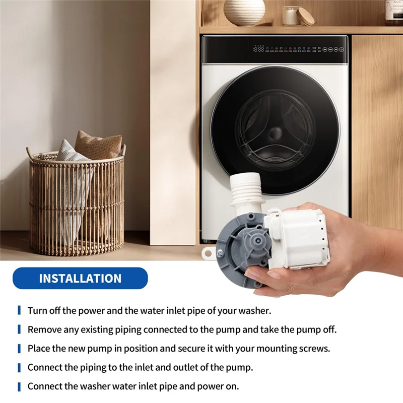 OEM de la bomba de drenaje de la lavadora A02F-W11399437 W11259498 parte 120V 60Hz 1.2A para Whirlpool Maytag Kenmore