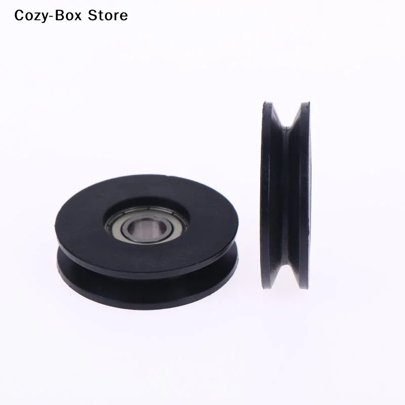 [ZY]1Pcs Nylon Wheel Pulley Wheel 10*50*13mm Roller U Grooved Wheel Wire Rope Over Line Lifting Pulley[ZY]
