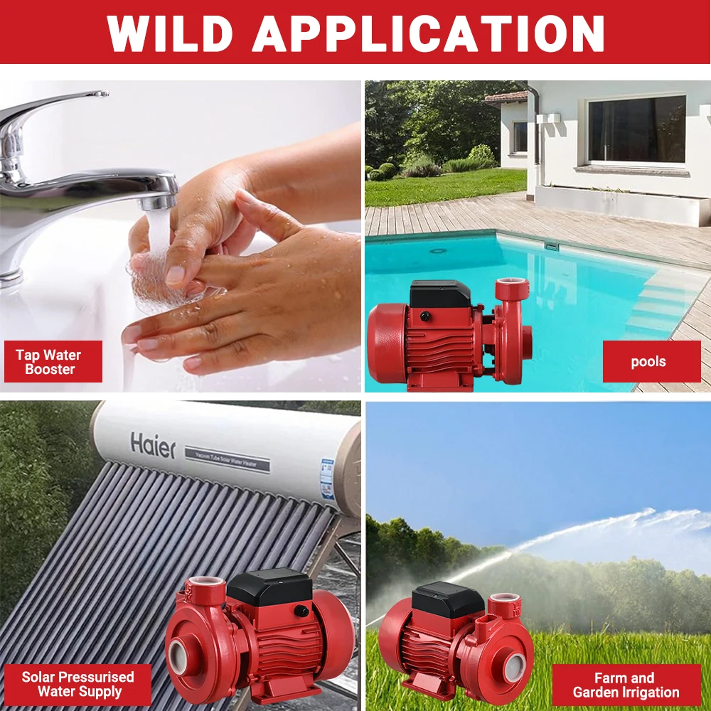 1.5DK-20 시리즈 1마력 750w 220v 450L/min 관개용 산업용 원심 펌프 (급수/농업용)