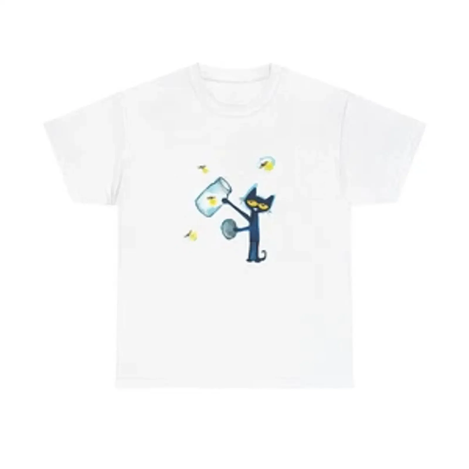Pete the Cat Firefly T Shirt Fun Lover vintage Washed homme Soft Top For Everyday Wear Casual Stylish designer clothes