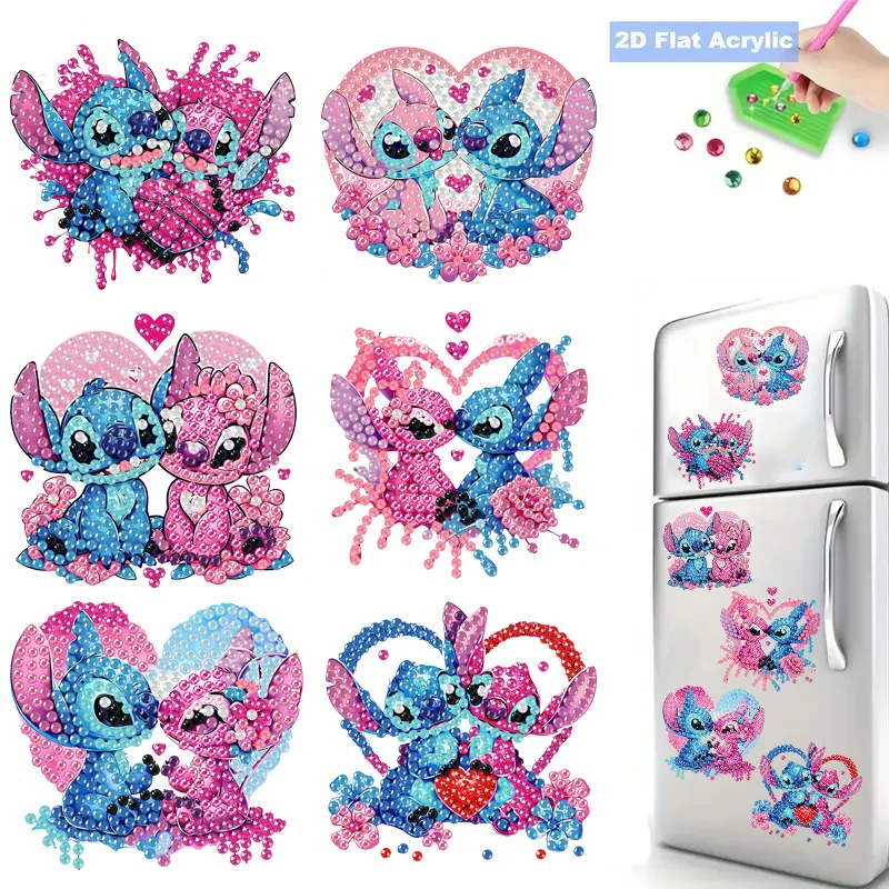 

New DIY Diamond Art Refrigerator Magnets Cute Cartoon Characters Design Home Decoration Diamond Painting Fridge Magnets