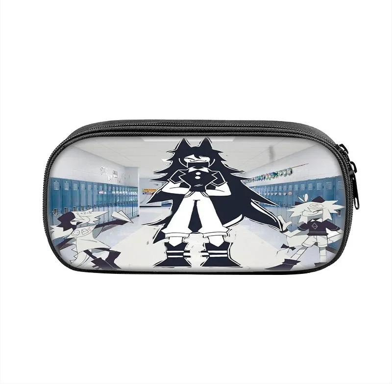 Fundamental Paper Education Cases Fun Cartoon Anime Pen Box Bag for Student Big Capacity School Supplies Zipper Pencilcases
