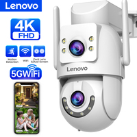 Lenovo 6MP HD IP Camera 5G Wifi Outdoor Dual Lens Security PTZ Camera 5X Zoom Auto Tracking CCTV Audio Video Surveillance Camera