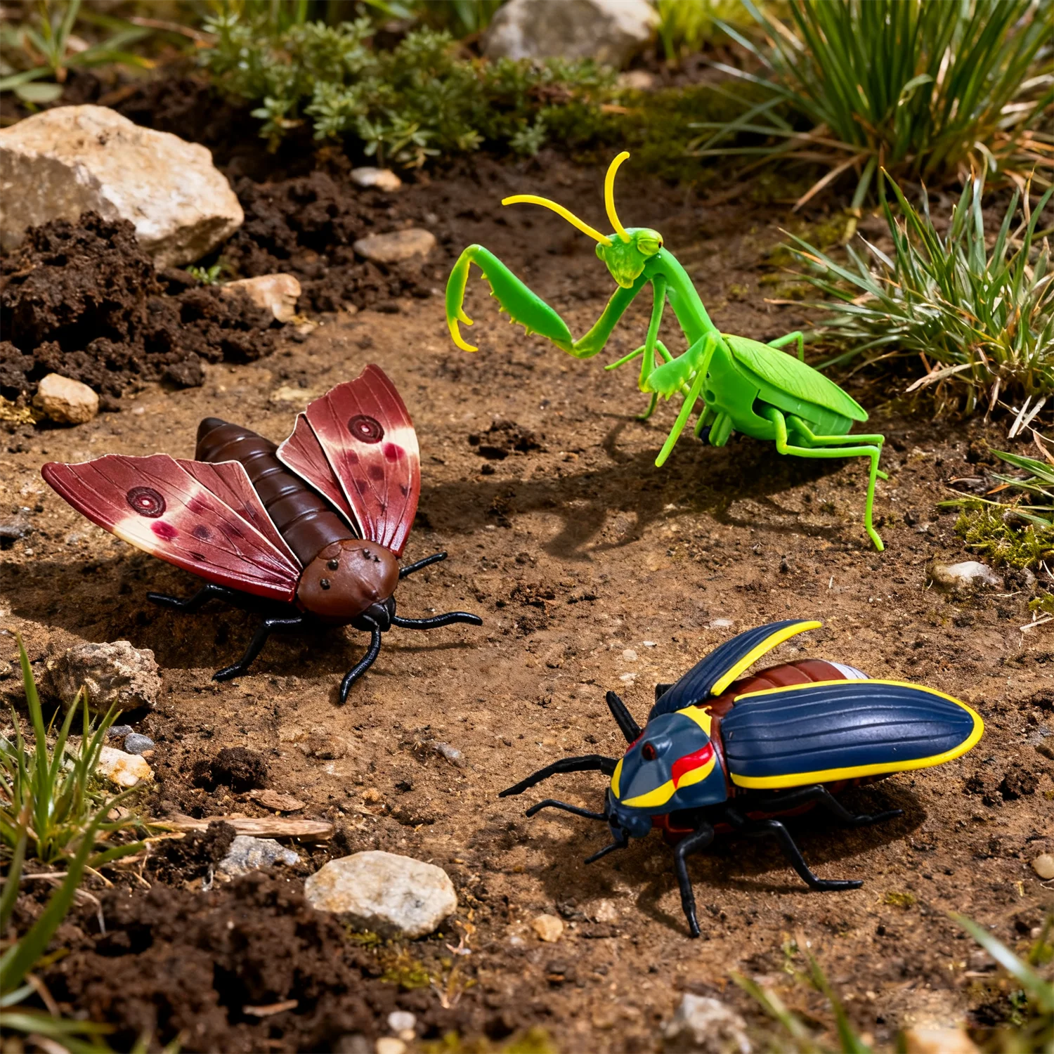 Simulación novedosa, Mantis con Control remoto por infrarrojos, polilla, luciérnaga, broma, insectos eléctricos aterradores, insectos de juguete, animales para niños, regalos