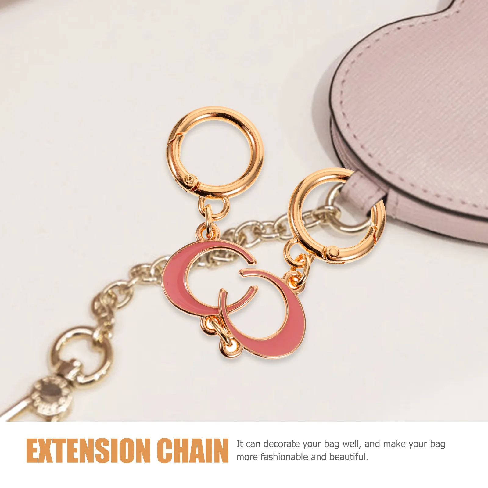 2Pcs Shoulder Strap Chain Accessories Metal Purse Strap Extender for Crossbody Bag Handbag Replacement Extender Chain for Women