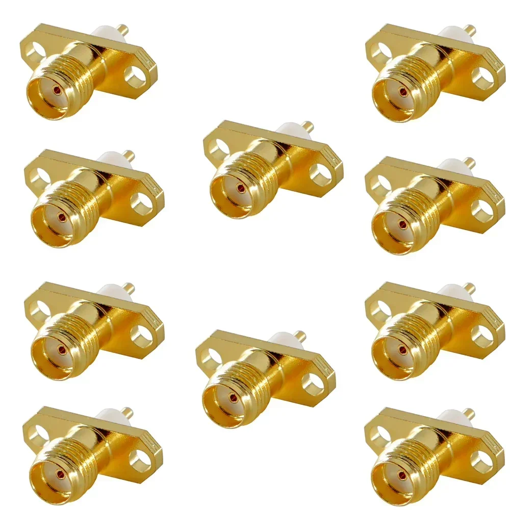 

50pcs SMA Female Chassis Panel Mount 2 Hole Post Terminal RF Connector Coaxial Adaptor