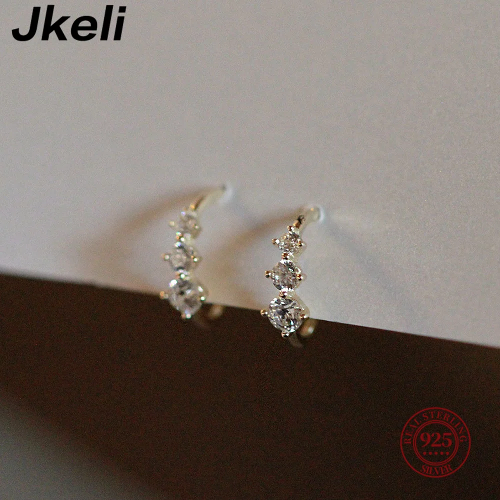 Jkeli Read100% 925 Sterling Silver Water Drop Shape Earrings for Women Simple Temperament Ins Retro Jewelry Party Birthday Gifts