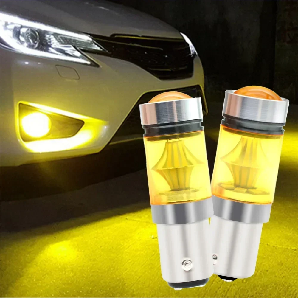 1X Car Led Fog Light 1157 1156 H8H11 H4 H16 4300K 6000K Yellow White Headlight Turn Signal Lamp Reverse Brake Trunk Bright Bulb