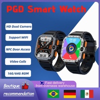 PGD Smart Watch 4G  SIM Card Wifi GPS LTE NFC Dual Camera Rugged Storage Google Play Heart Rate Android Smart Watch People Gifts