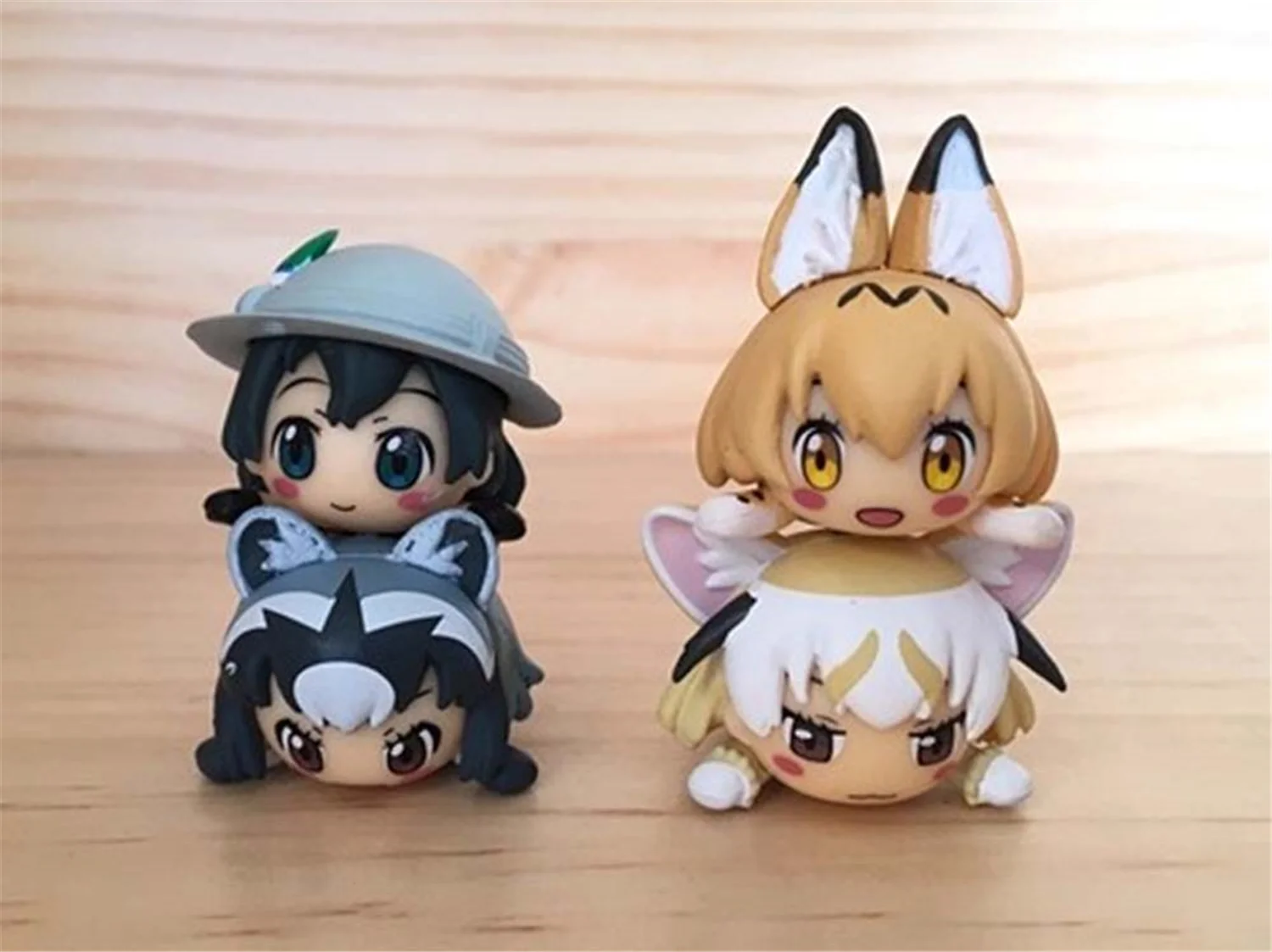 لطيف كيمونو الأصدقاء سيرفال كابان أرايجوما فينيك التميمة الشكل المفاتيح كيرينغ حامل المفاتيح حقيبة قلادة كرة صغيرة سلسلة دمية لعبة