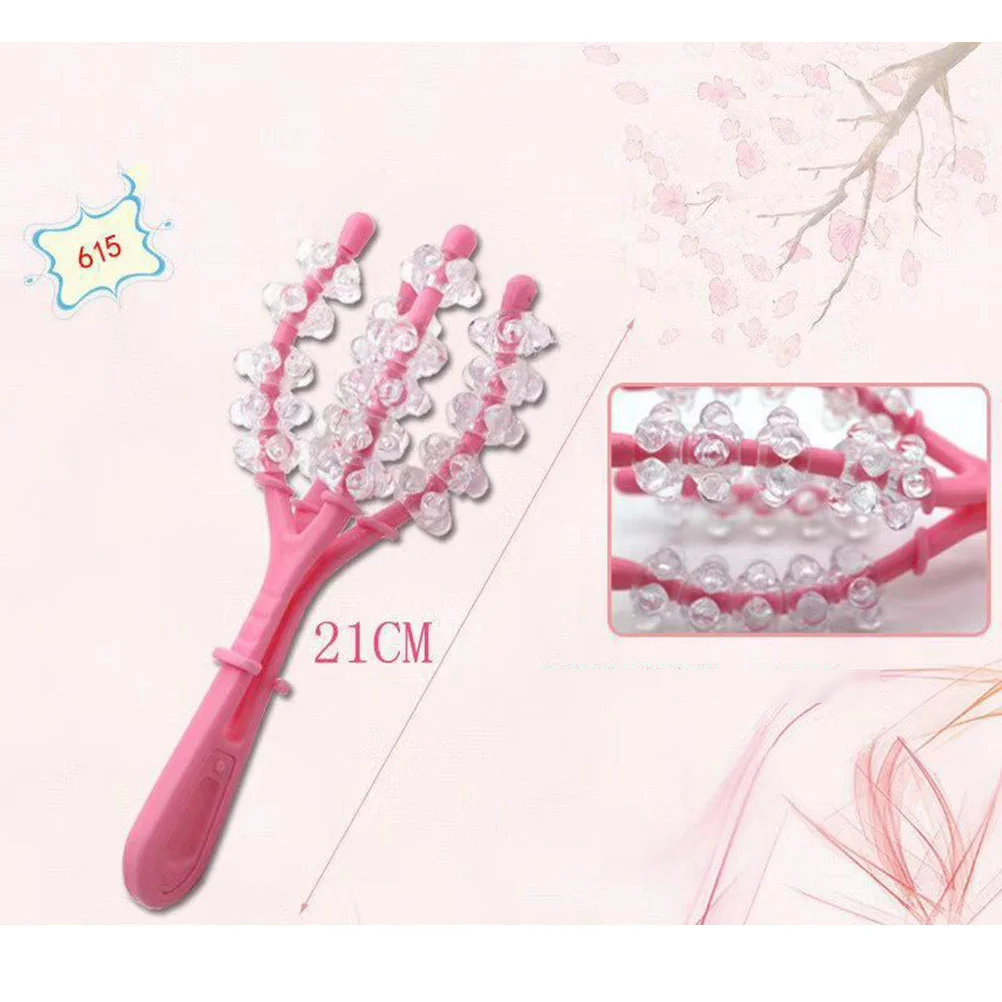 1PC Comfortable Roller Ball Massager Manual Pull Massage Veins Active Relaxation Supplies for Home Pink