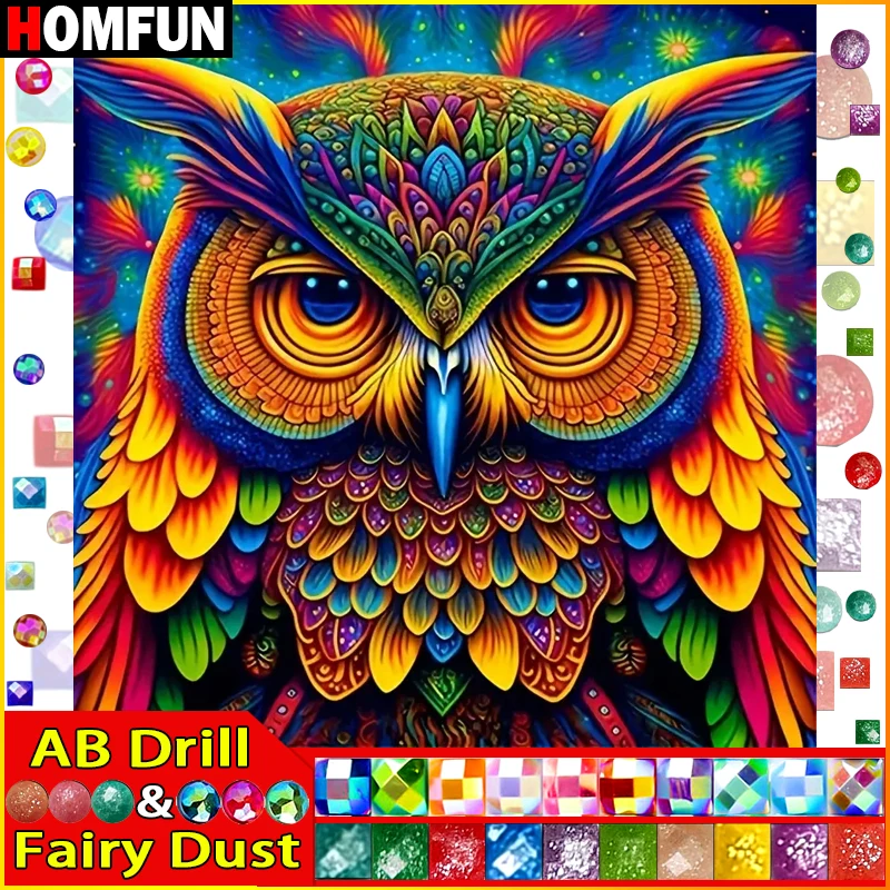 HOMFUN Fairy Dust AB 5D DIY Full Diamond Embroidery 