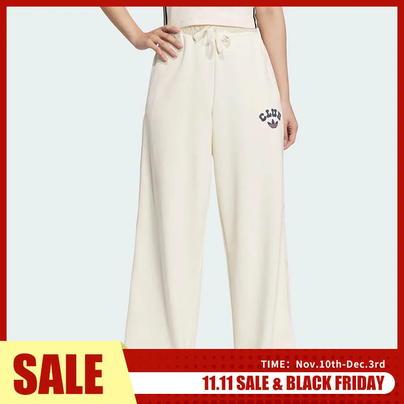 

Adidas Official Authentic Three Stripes Women's Simple Casual Loose Sport Pants JD6372
