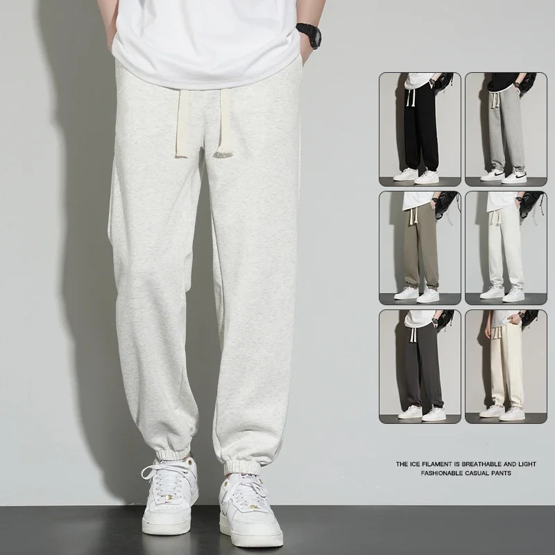 

Spring Sports Pants Sweatpants Baggy Joggers Solid Color Cotton Korean Neutral Loose Outdoor Haren PantsJogger Fitness Trousers