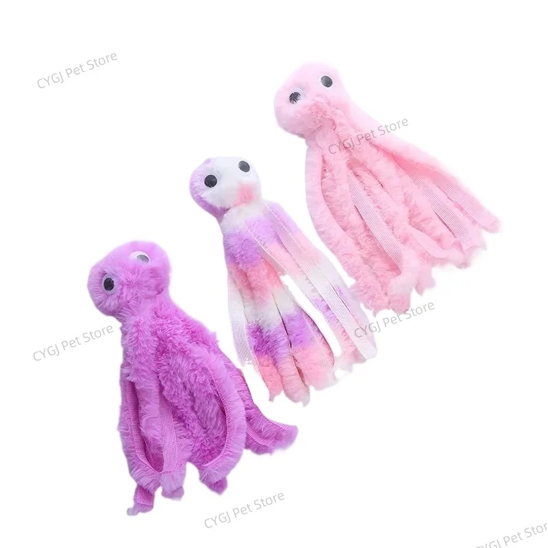 Pet Plush Toy Cat Catnip Octopus Shape Toy Bite Resistant Interactive Cat Plaything Teeth Cleaning Chew Toy Pet Supplies 고양이 장난감