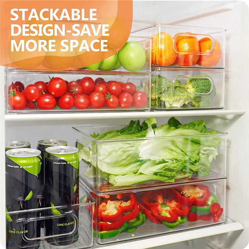 

2025+ Stackable Fridge Organiser Set of 6, Kitchen Organiser Drawer Kitchen Storage & Organiser Fridge Organiser