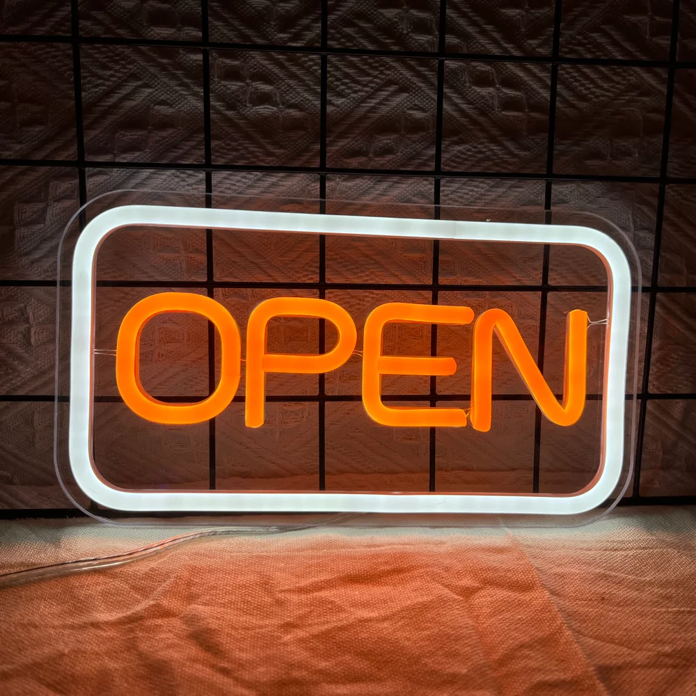 Open Neon Lights  Business Bar Restaurant Hotel Storefront Window Hair Room Decor Wall Sign Light Up  Open Logo LED Design