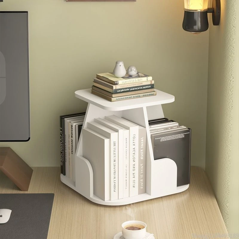 

Corner Rotating Shelf - Compact Book Organizer for Home Study
