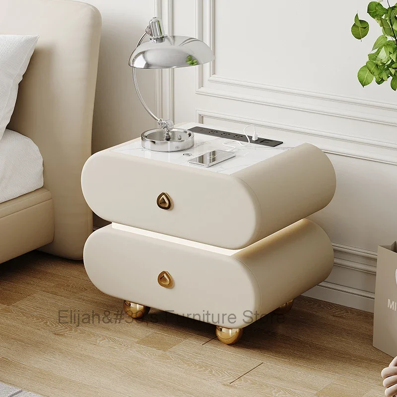 Wood Cabinet Nightstand White Storage Small Table Sideboards Bed Side Tables Nightstands Coffee Meuble Rangement Hotel Furniture