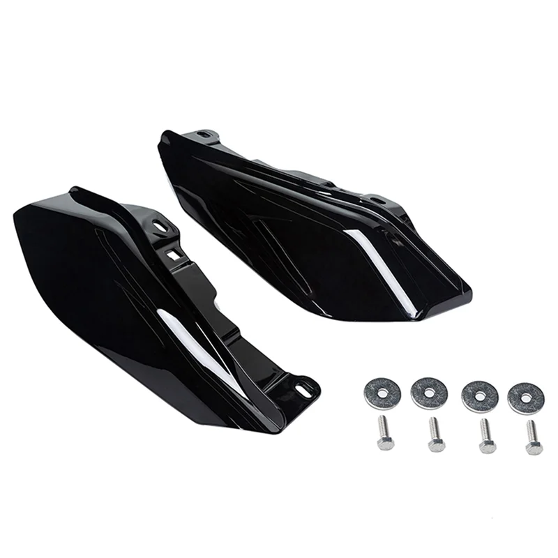 

2X Gloss Black Mid-Frame Air Deflector Heat Shield For Touring Electra Glide Street Road Glide 2009-2016